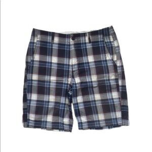 Old Navy Men’s Casual 10 in Plaid Checkered Blue Multi Pocket Shorts, Sz…